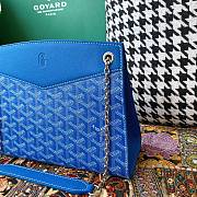 Fortok Goyard Rouette Stracture Bag in Blue 25.5x10x19cm - 5