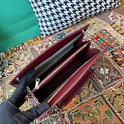 Fortok Goyard Rouette Stracture Bag in Burgundy 25.5x10x19cm - 2