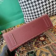 Fortok Goyard Rouette Stracture Bag in Burgundy 25.5x10x19cm - 3
