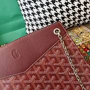 Fortok Goyard Rouette Stracture Bag in Burgundy 25.5x10x19cm - 4