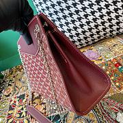 Fortok Goyard Rouette Stracture Bag in Burgundy 25.5x10x19cm - 5