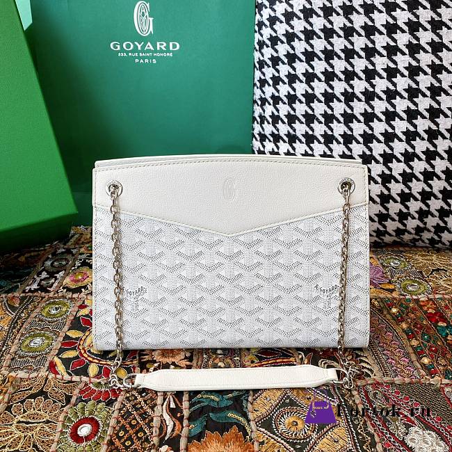 Fortok Goyard Rouette Stracture Bag in White 25.5x10x19cm - 1