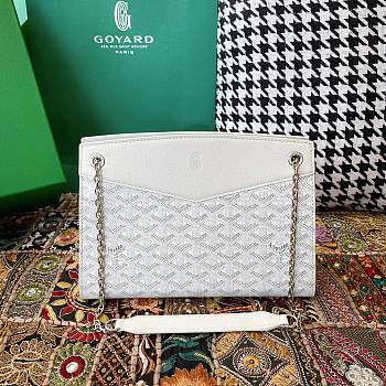 Fortok Goyard Rouette Stracture Bag in White 25.5x10x19cm