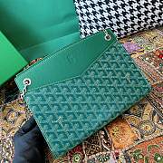 Fortok Goyard Rouette Stracture Bag in Green 25.5x10x19cm - 5