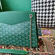Fortok Goyard Rouette Stracture Bag in Green 25.5x10x19cm - 2