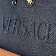 Fortok Versace La Medusa Canvas Tote Bag Black 40x16x29cm - 3