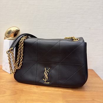 Fortok Saint Laurent Jamie Shoulder Bag Black 763475 25×16×9cm