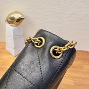 Fortok Saint Laurent Jamie Shoulder Bag Black 763475 25×16×9cm - 2