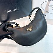 Fortok Prada Hobo Shoulder Bag Black 22.5x18.5x6cm - 1