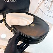 Fortok Prada Hobo Shoulder Bag Black 22.5x18.5x6cm - 4