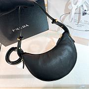 Fortok Prada Hobo Shoulder Bag Black 22.5x18.5x6cm - 3