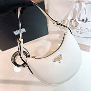 Fortok Prada Hobo Shoulder Bag White 22.5x18.5x6cm - 1