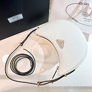 Fortok Prada Hobo Shoulder Bag White 22.5x18.5x6cm - 2