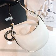 Fortok Prada Hobo Shoulder Bag White 22.5x18.5x6cm - 3