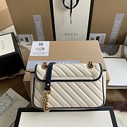 Fortok Gucci Marmont Shoulder Bag Mystic White 446744 22x13x6cm - 3