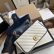 Fortok Gucci Marmont Shoulder Bag Mystic White 446744 22x13x6cm - 4