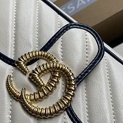 Fortok Gucci Marmont Shoulder Bag Mystic White 446744 22x13x6cm - 6