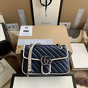 Fortok Gucci Marmont Shoulder Bag Mystic Black 446744 22x13x6cm - 1