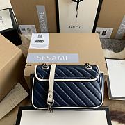 Fortok Gucci Marmont Shoulder Bag Mystic Black 446744 22x13x6cm - 5
