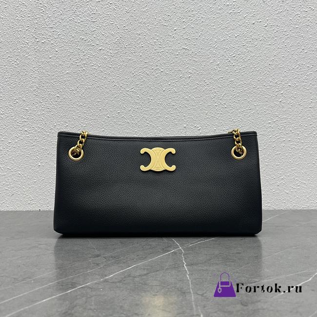 Fortok Celine Newspaper Chain Bag Black 114253 31x16x6cm - 1