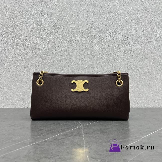 Fortok Celine Newspaper Chain Bag Brown 114253 31x16x6cm - 1