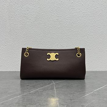 Fortok Celine Newspaper Chain Bag Brown 114253 31x16x6cm