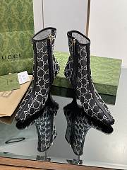 Fortok Gucci Black Demi Crystal-embellished Mesh Ankle Boots  - 1