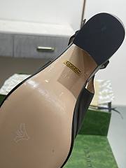 Fortok Gucci Black Horsebit Leather Slingback Platform Pump - 6