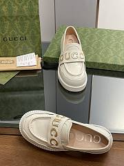 Fortok Gucci Logo Loafers White  - 2