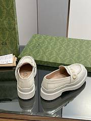 Fortok Gucci Logo Loafers White  - 4