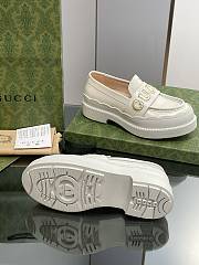 Fortok Gucci Logo Loafers White  - 5