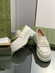 Fortok Gucci Logo Loafers White  - 3