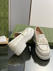 Fortok Gucci Logo Loafers White  - 6