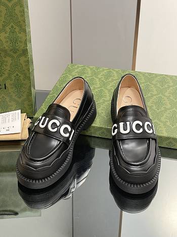 Fortok Gucci Logo Loafers Black