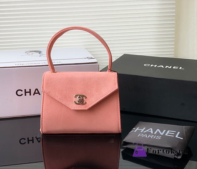 Fortok Chanel Kelly Reskin Bag Pink 16x13cm - 1