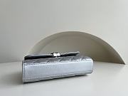 Fortok Chanel 23P Handle Kelly Bag Silver 18x10x4.5cm - 3