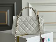 Fortok Chanel 23P Handle Kelly Bag White 18x10x4.5cm - 6