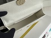 Fortok Chanel 23P Handle Kelly Bag White 18x10x4.5cm - 4