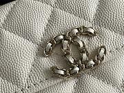 Fortok Chanel 23P Handle Kelly Bag White 18x10x4.5cm - 2