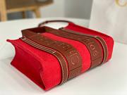 Fortok Chloe Small Woody Tote Bag Red 26.5x20x8cm - 5