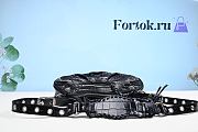 Fortok Balenciaga Le Cagole XS Shoulder Bag Crocodile Embossed With Rhinestones in Black - 3