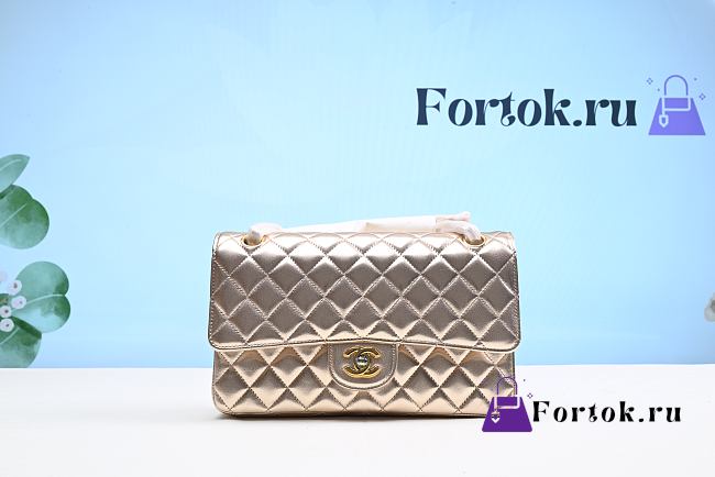 Fortok Chanel Flap Bag Golden Yellow Bag 25cm - 1