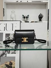 Fortok Celine Triomphe Shoulder Bag Black 18.5x14x6cm - 1