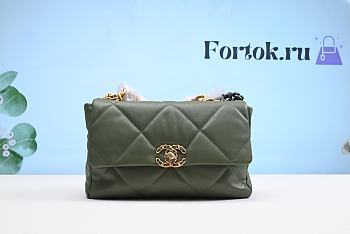 Fortok Chanel Flap Bag Lambskin Woc Green 26cm