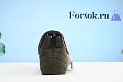 Fortok Saint Laurent Loulou Small Bag In Y-Quilted Suede Green 25x17x9cm - 6