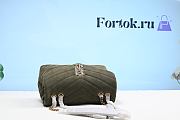 Fortok Saint Laurent Loulou Small Bag In Y-Quilted Suede Green 25x17x9cm - 4