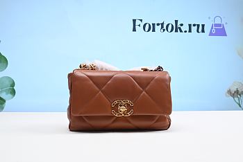 Fortok Chanel Flap Bag Lambskin Woc Brown 25cm