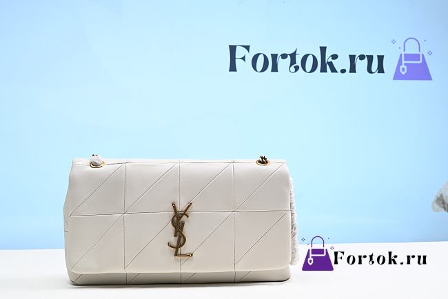 Fortok Saint Laurent Jamie Shoulder Bag White 515821 25x15x7.5cm - 1