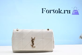 Fortok Saint Laurent Jamie Shoulder Bag White 515821 25x15x7.5cm