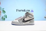 Fortok  Jordan 1 Retro High Dior 1086683-6576 Grey Sneakers - 1